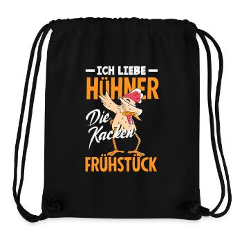 Ich liebe Hühner – die kacken Frühstück - Stanley/Stella recycelter Gym Bag - Schwarz - Vorne