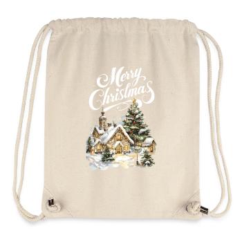 Winter Village Christmas Dream Scene - Stanley/Stella Recycled Gym Bag - natural - Front