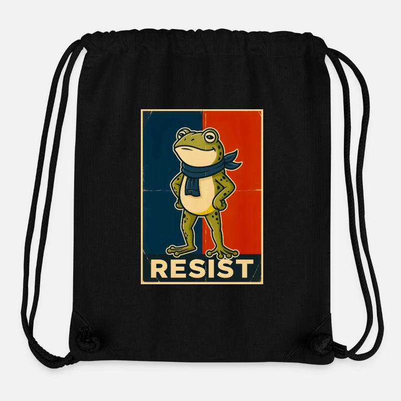 Portland Frog Protest Resist - Stanley/Stella Recycled Gym Bag - black