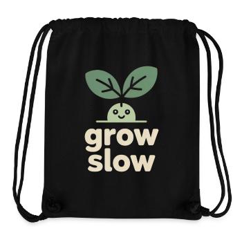 Grow Slow – Pflanzensprössling - Stanley/Stella recycelter Gym Bag - Schwarz - Vorne