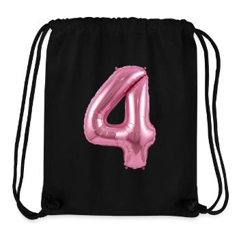 4. Geburtstag Shirt , pinker Ballon Helium - Stanley/Stella recycelter Gym Bag - Schwarz - Vorne