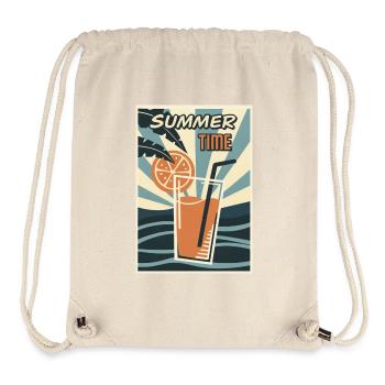Sommerzeit Orange Drink Retro - Stanley/Stella recycelter Gym Bag - Naturweiß - Vorne