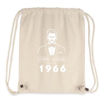 60th Birthday Living Legend (GENT) since 04/1966 - Stanley/Stella Recycled Gym Bag - natural - Front