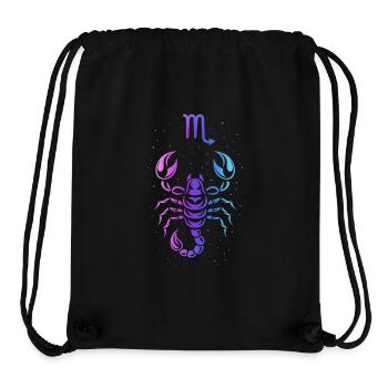 Scorpio Zodiac Sign – Intense Neon - Stanley/Stella Recycled Gym Bag - black - Front