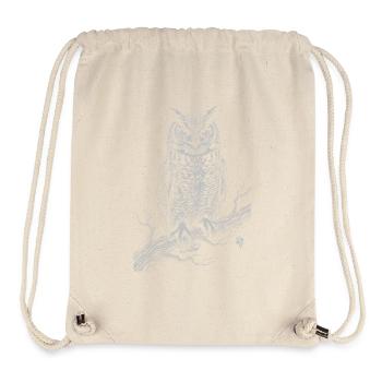Eulen-Silhouette auf Moonlit Branch - Stanley/Stella recycelter Gym Bag - Naturweiß - Vorne