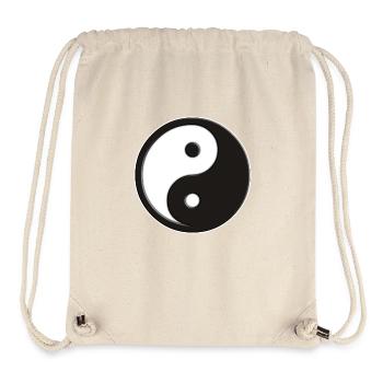 Yin et Yang symbole | noir et blanc - Sac à cordon recyclé Stanley/Stella - blanc naturel - Devant