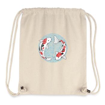 Koi circle - Sac à cordon recyclé Stanley/Stella - blanc naturel - Devant