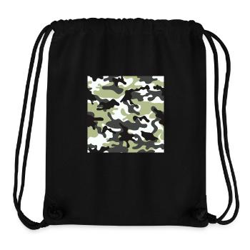 White and Brown Camouflage - Stanley/Stella Recycled Gym Bag - black - Front
