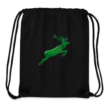 Hirsch springt ins Grüne - Stanley/Stella recycelter Gym Bag - Schwarz - Vorne