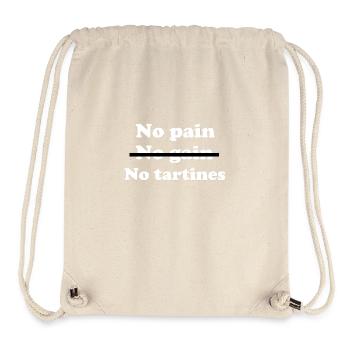 No Pain No Tartines - Sac à cordon recyclé Stanley/Stella - blanc naturel - Devant