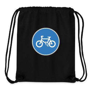 Road sign bicycle blue - Stanley/Stella Recycled Gym Bag - black - Front