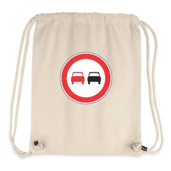 Road sign red and black cars 2 - Stanley/Stella Recycled Gym Bag - natural - Front