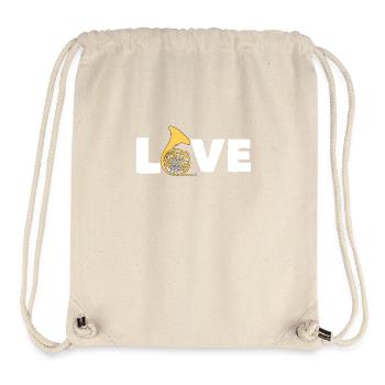 Love Horn - Stanley/Stella recycelter Gym Bag - Naturweiß - Vorne
