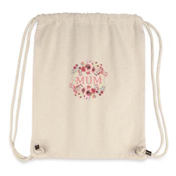 Mum Flower Circle - Stanley/Stella Recycled Gym Bag - natural - Front