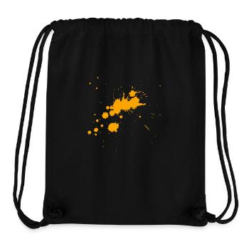 orangefarbener Klecks - Stanley/Stella recycelter Gym Bag - Schwarz - Vorne