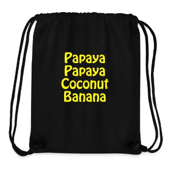 papaya - Stanley/Stella recycelter Gym Bag - Schwarz - Vorne