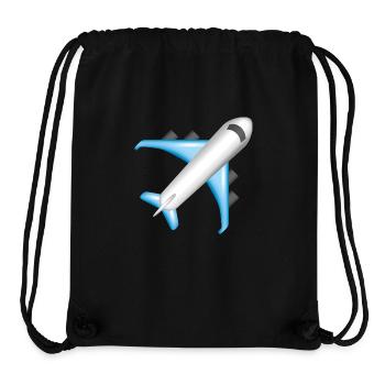 Smiley Plane - Stanley/Stella recycelter Gym Bag - Schwarz - Vorne