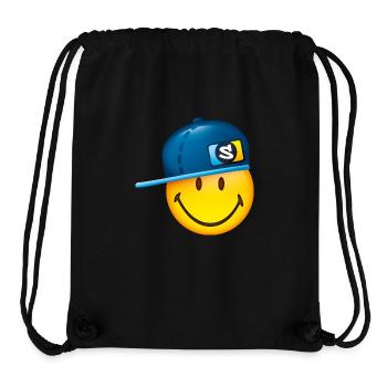 Smiley Cap - Stanley/Stella recycelter Gym Bag - Schwarz - Vorne