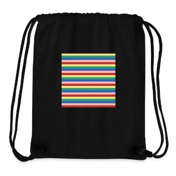 Retro Farben Regenbogen Streifen gestreift Muster - Stanley/Stella recycelter Gym Bag - Schwarz - Vorne