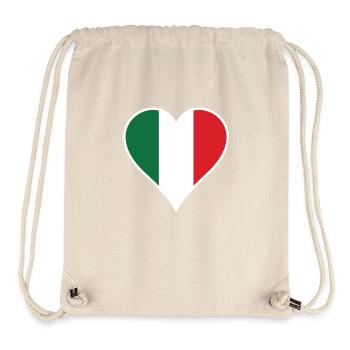 Italy heart with white frame - Stanley/Stella Recycled Gym Bag - natural - Front