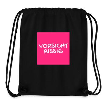 Vorsicht Bissig Mundschutz Nasenschutz - Stanley/Stella recycelter Gym Bag - Schwarz - Vorne