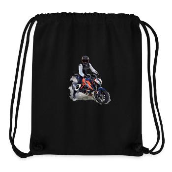 Poster Motorradfahrer - Stanley/Stella recycelter Gym Bag - Schwarz - Vorne