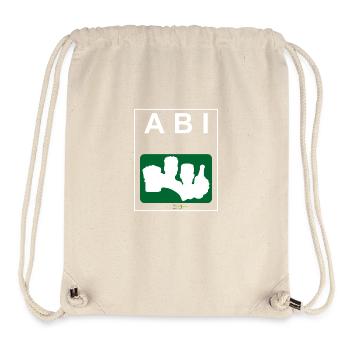 Bier Liga Logo ABI-Treff Jahr Blanko Grün weiß - Stanley/Stella recycelter Gym Bag - Naturweiß - Vorne