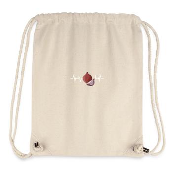 Rythme cardiaque d’oignon - Sac à cordon recyclé Stanley/Stella - blanc naturel - Devant