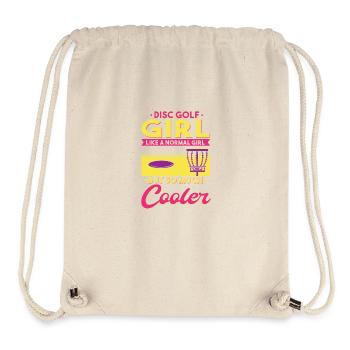 Disc Golf Girl Spruch - Stanley/Stella recycelter Gym Bag - Naturweiß - Vorne