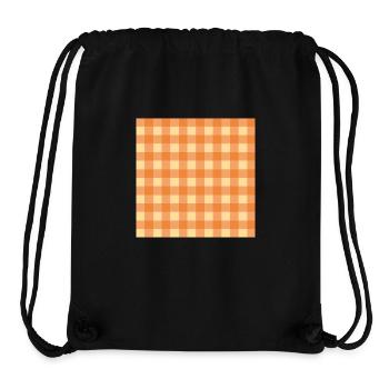 Retro 70's Buffalo Plaid Muster Gelb & Orange - Stanley/Stella recycelter Gym Bag - Schwarz - Vorne