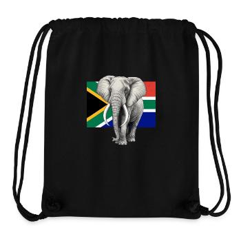 Elephant flag of South Africa - Stanley/Stella Recycled Gym Bag - black - Front