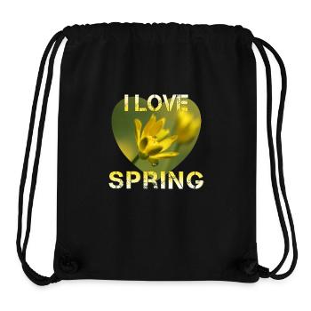 I love spring - Stanley/Stella Recycled Gym Bag - black - Front