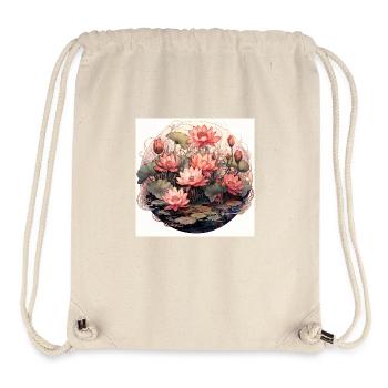 Wasserlilien Seerosen - Stanley/Stella recycelter Gym Bag - Naturweiß - Vorne