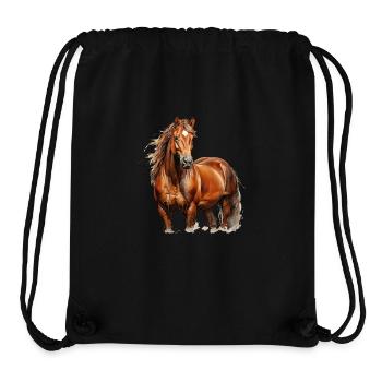 A majestic appearance as a horse - Stanley/Stella Recycled Gym Bag - black - Front