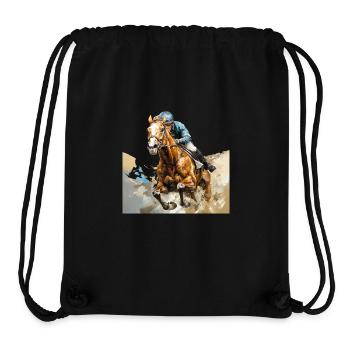 Pferderennen: Sport, Unterhaltung und Tradition - Stanley/Stella recycelter Gym Bag - Schwarz - Vorne