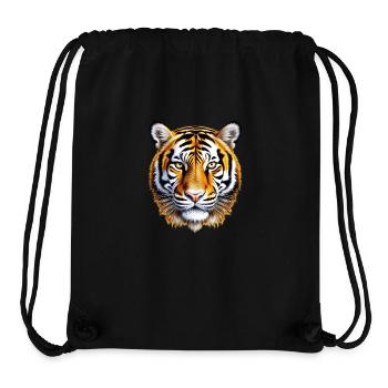 Orange tiger face - Stanley/Stella Recycled Gym Bag - black - Front