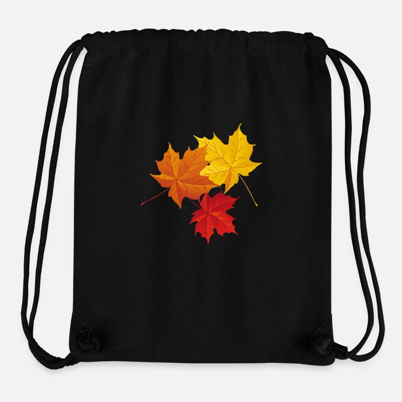 Herbst bunte Blätter - Stanley/Stella recycelter Gym Bag - Schwarz