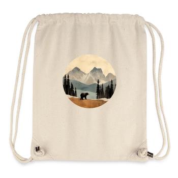 Bear in the mountains - Stanley/Stella Recycled Gym Bag - natural - Front