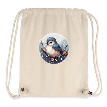 Doux en hiver - Sac à cordon recyclé Stanley/Stella - blanc naturel - Devant