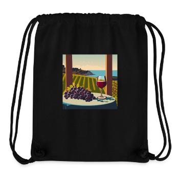 Rotwein / Wein / Weißwein - Stanley/Stella recycelter Gym Bag - Schwarz - Vorne