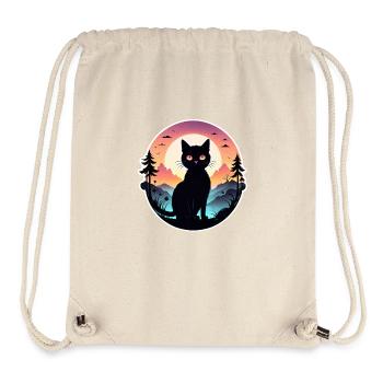 Katzenlandschaft und Sonnenuntergang - Stanley/Stella recycelter Gym Bag - Naturweiß - Vorne