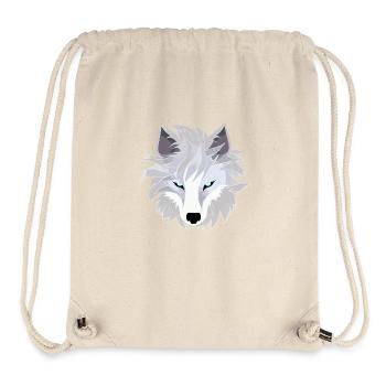 Wolf - Illustration - Stanley/Stella recycelter Gym Bag - Naturweiß - Vorne