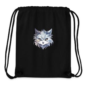 Cat - illustration - Stanley/Stella Recycled Gym Bag - black - Front
