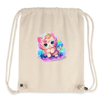 Cat - illustration - Stanley/Stella Recycled Gym Bag - natural - Front