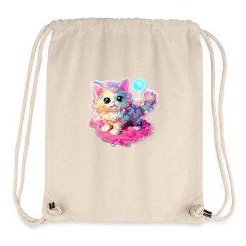 Cat - illustration - Stanley/Stella Recycled Gym Bag - natural - Front