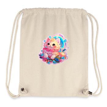 Cat - illustration - Stanley/Stella Recycled Gym Bag - natural - Front