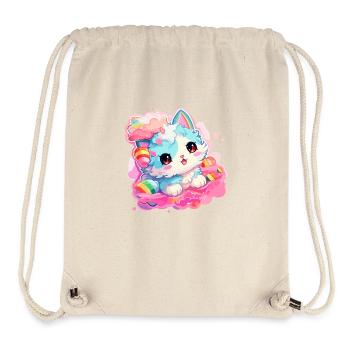 Cat - illustration - Stanley/Stella Recycled Gym Bag - natural - Front