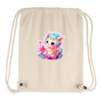 Cat - illustration - Stanley/Stella Recycled Gym Bag - natural - Front