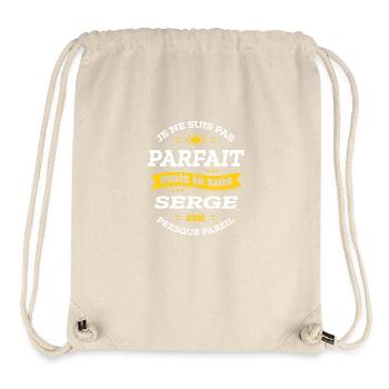 SERGE PARFAIT - PRENOM SERGE - Sac à cordon recyclé Stanley/Stella - blanc naturel - Devant