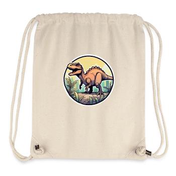 dinosaure dessin animé - Sac à cordon recyclé Stanley/Stella - blanc naturel - Devant